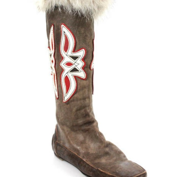 miss trish of capri Shoes - Miss Trish of Capri Brown Rare Fur Knee High Boots